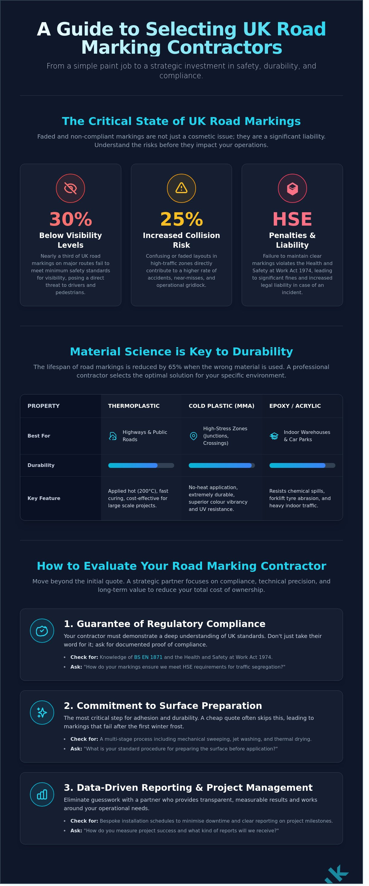 Professional Road Marking Contractors: A Strategic Guide to UK Surface Safety